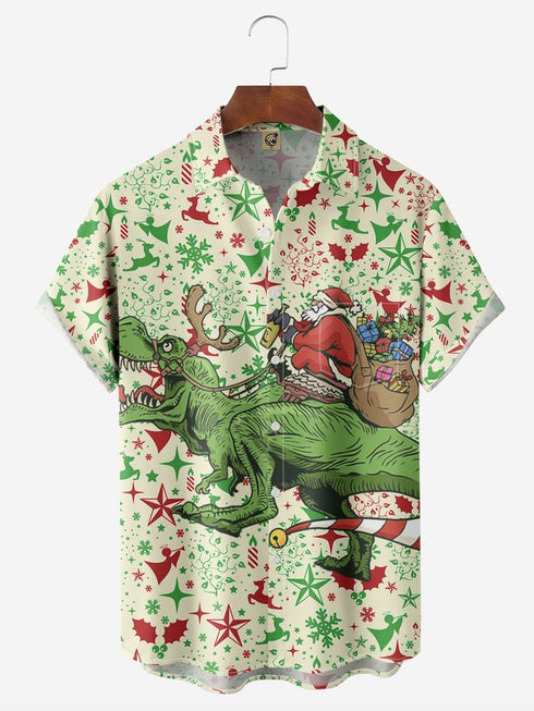 Men's Christmas Funny Graphic Short Sleeve Hawaiian Shirt